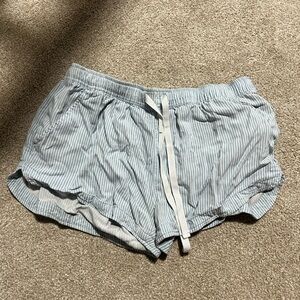 SO Women's Light Blue Striped shorts